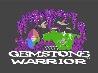 Gemstone Warrior title screen for Commodore 64